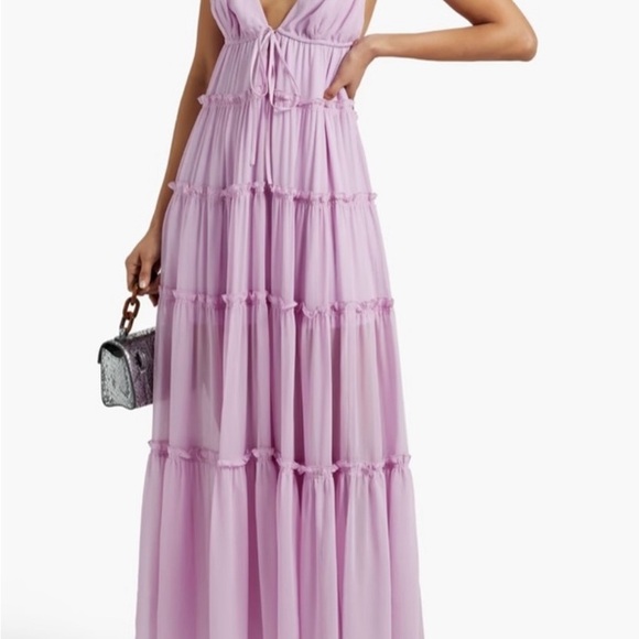 A.L.C  Lavender Silk Maxi Dress size 6 - Picture 1 of 2